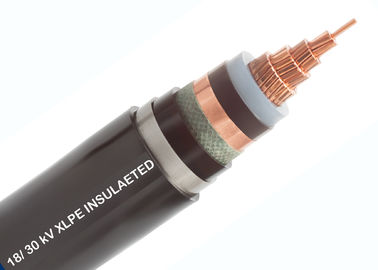 Cables électriques moyens isolés par XLPE à un noyau de tension 18/30 kilovolt de tension nominale