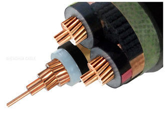 Cuivrez cables électriques 6/10 (12) du kilovolt 3 de noyau de câble isolés par XLPE de système mv a examiné le câble électrique Unarmored