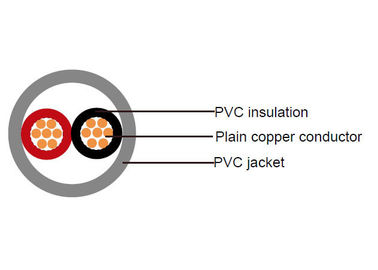 Cable électrique de basse tension 0.6/1 kilovolt | L'isolation de PVC de 2 noyaux, PVC a engainé le CEI 60502-1 câbles Unarmoured et blindés