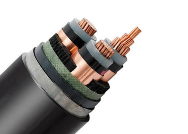 Câble blindé 50Hz 8,7/du cable électrique de noyau de la gaine 3 de PVC YJV22 15 kilovolts