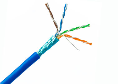 Al de câble de ftp Cat6 - câble LAN De cuivre examiné par aluminium d'Ethernet avec la corde de déchirure 1000 pi