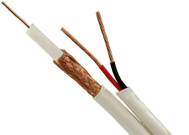 Câble d'intérieur de télévision en circuit fermé de l'utilisation RG59 avec 2 le câble siamois de puissance du × 0,75 Sq.Mm
